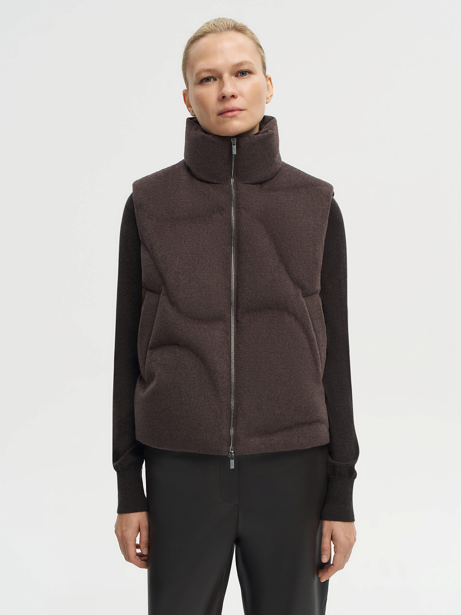 Жилетка из мериноса с шелком