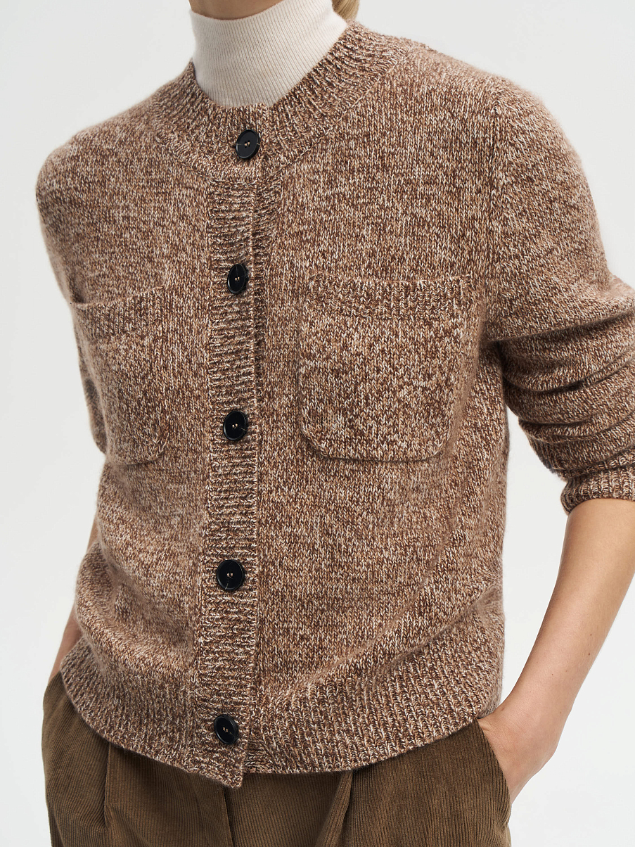 Кардиган из мериноса и кашемира