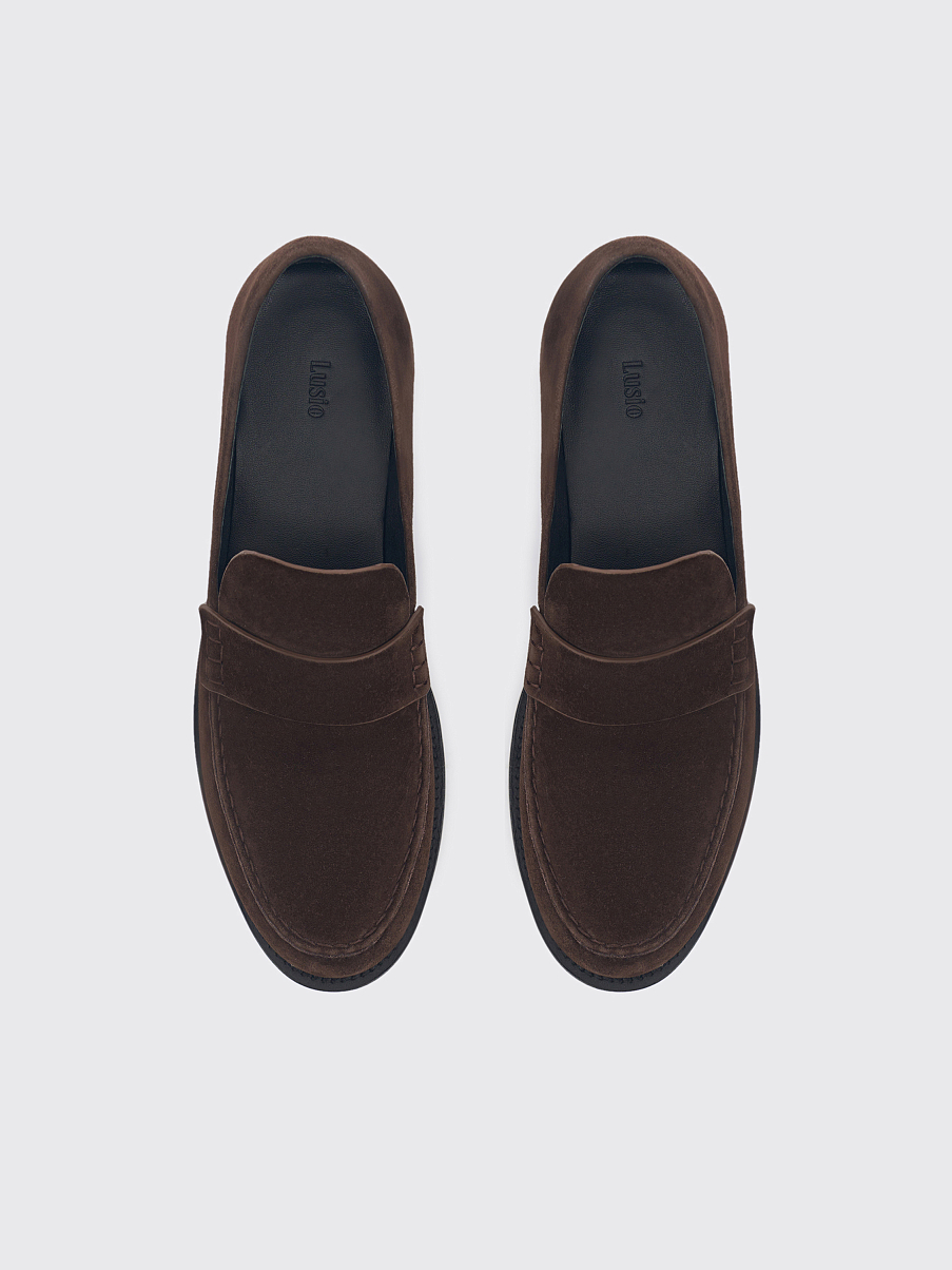 Лоферы из замши