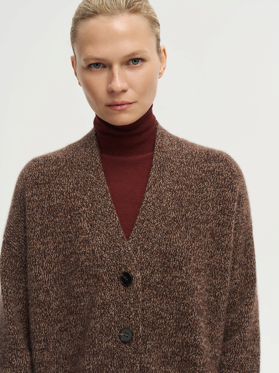 Кардиган из мериноса с кашемиром