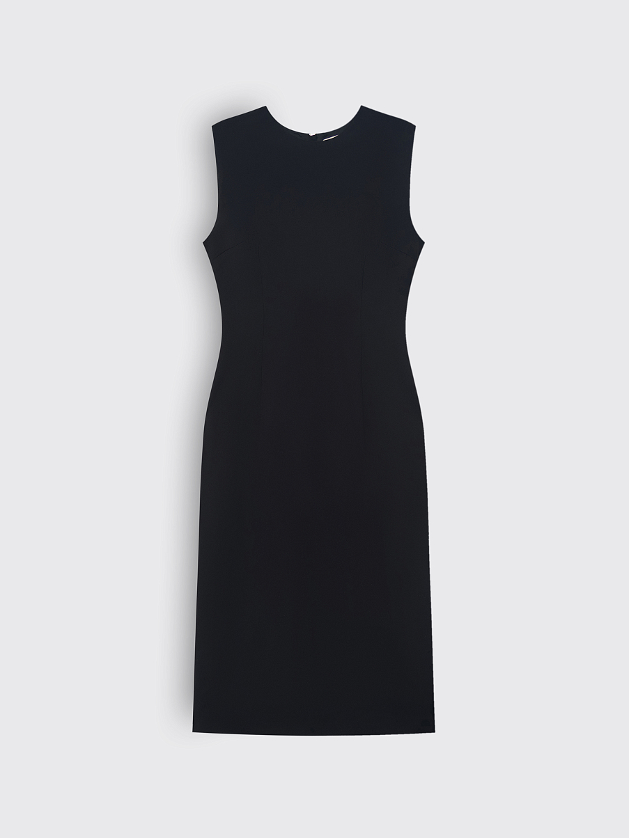 Платье-футляр миди