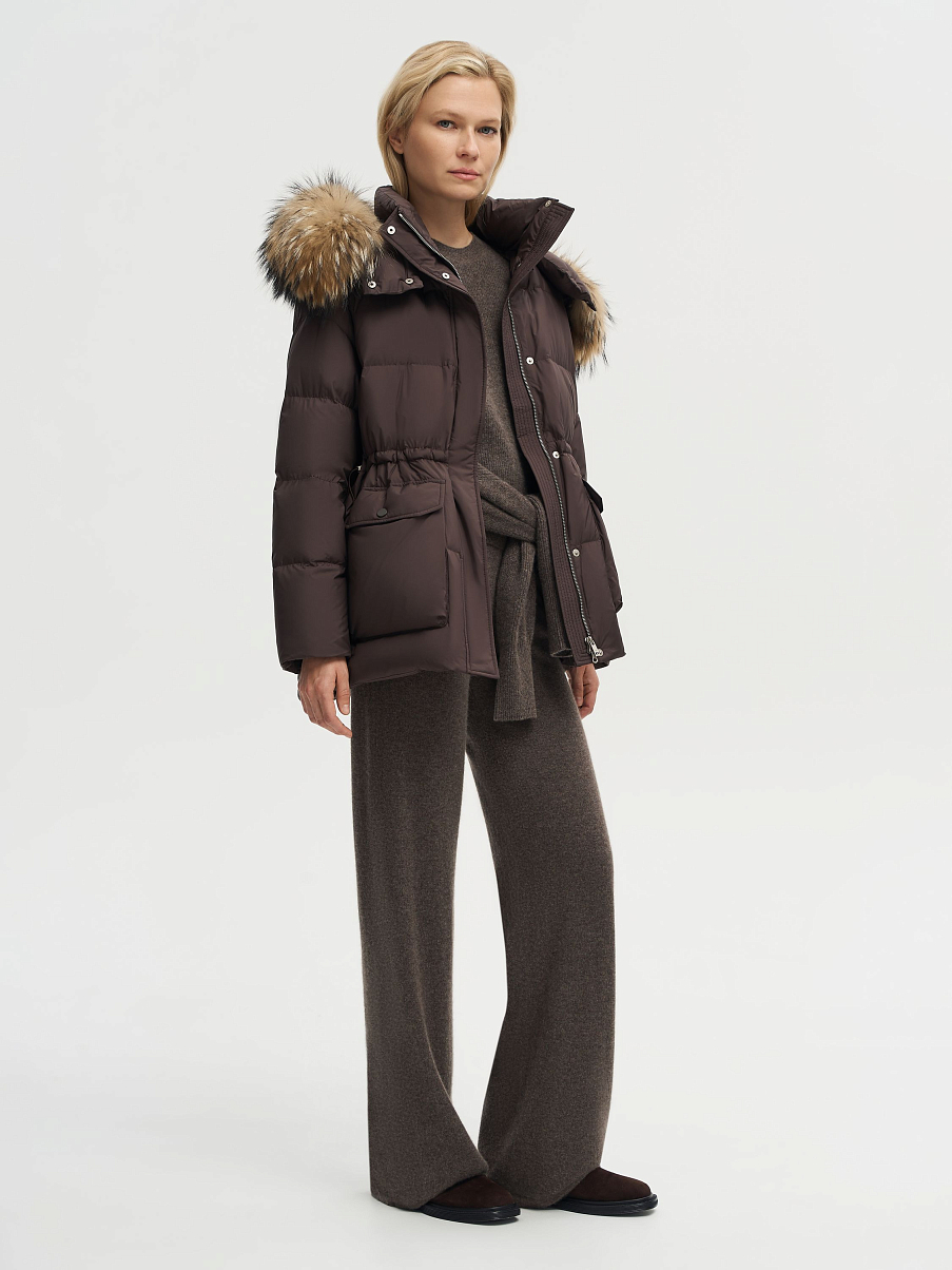 Пуховик-парка с мехом