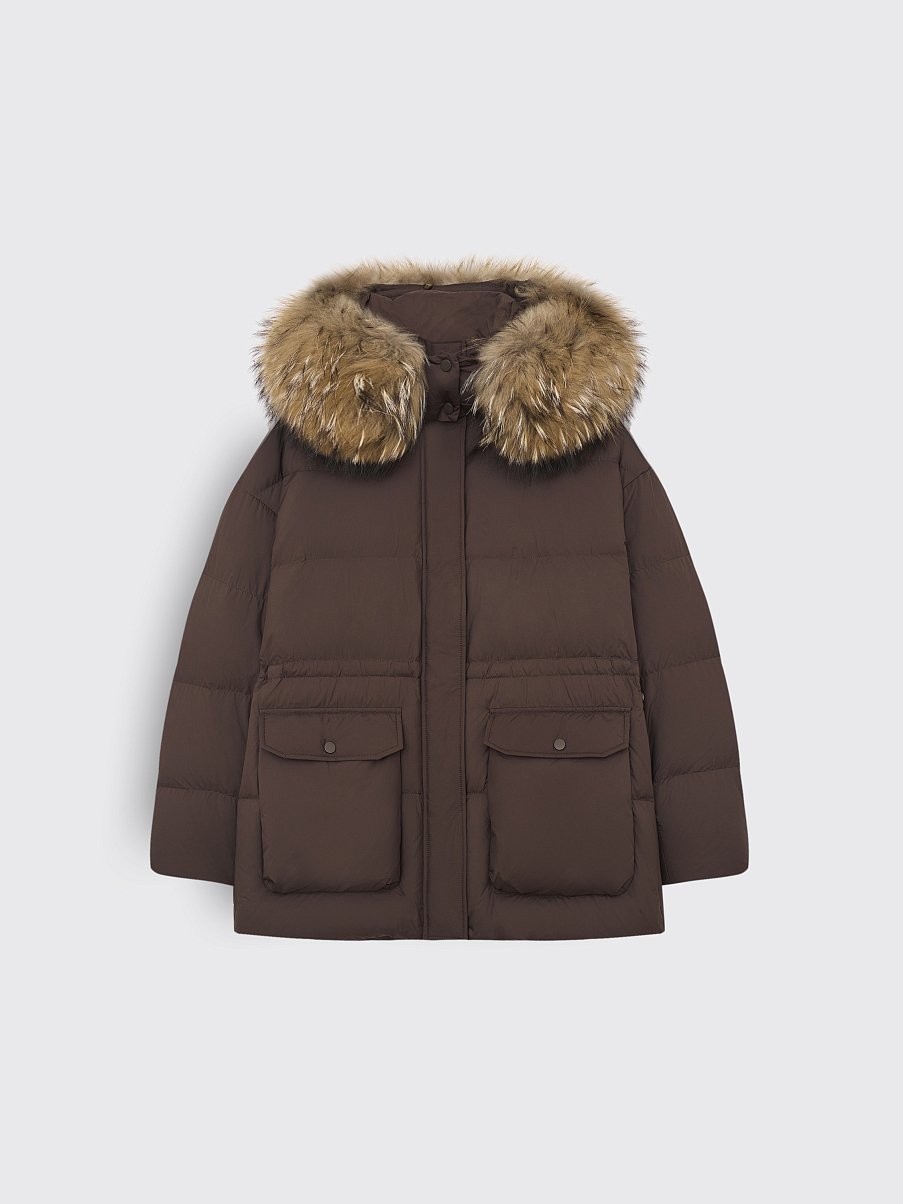Пуховик-парка с мехом