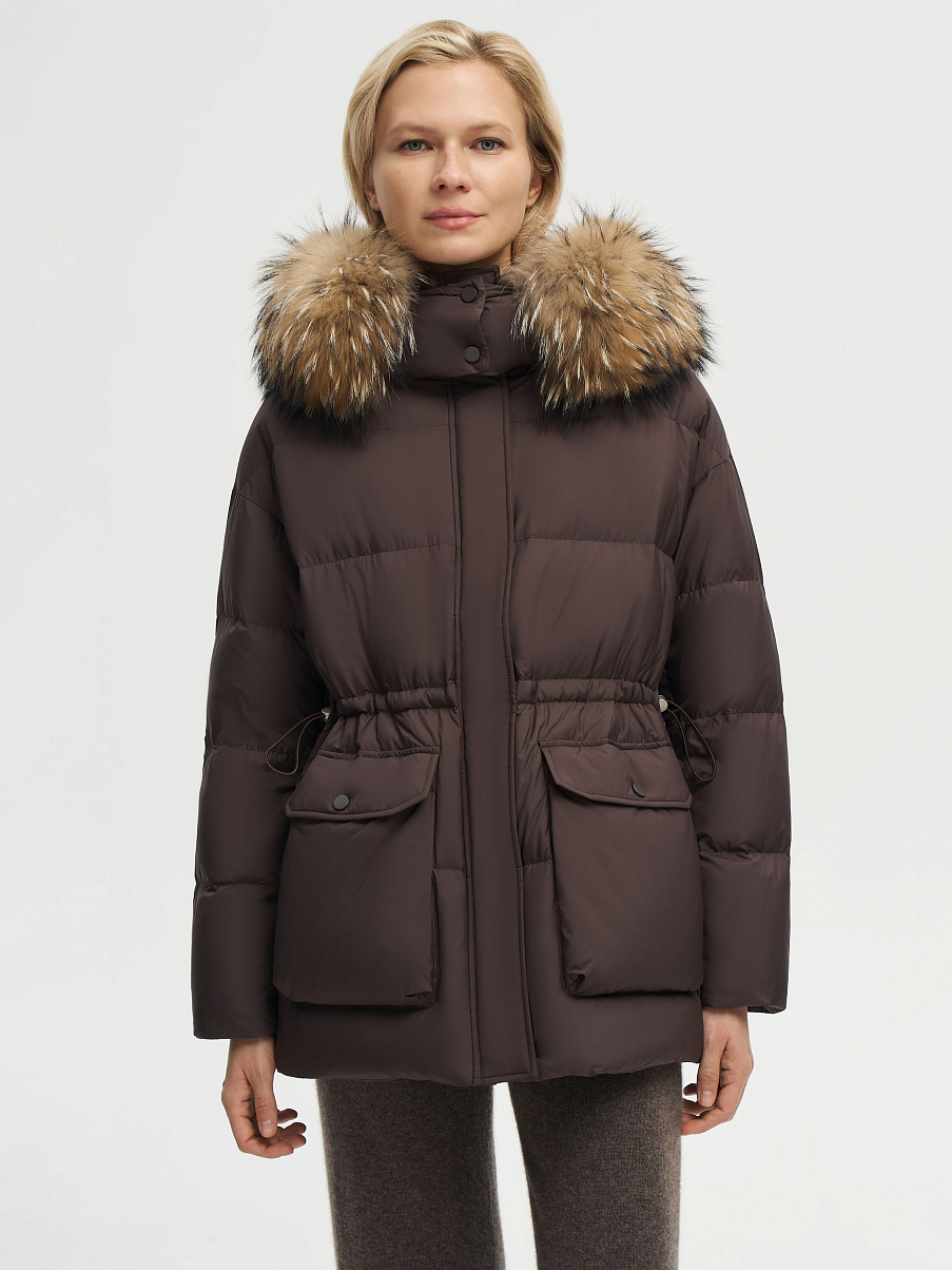 Пуховик-парка с мехом