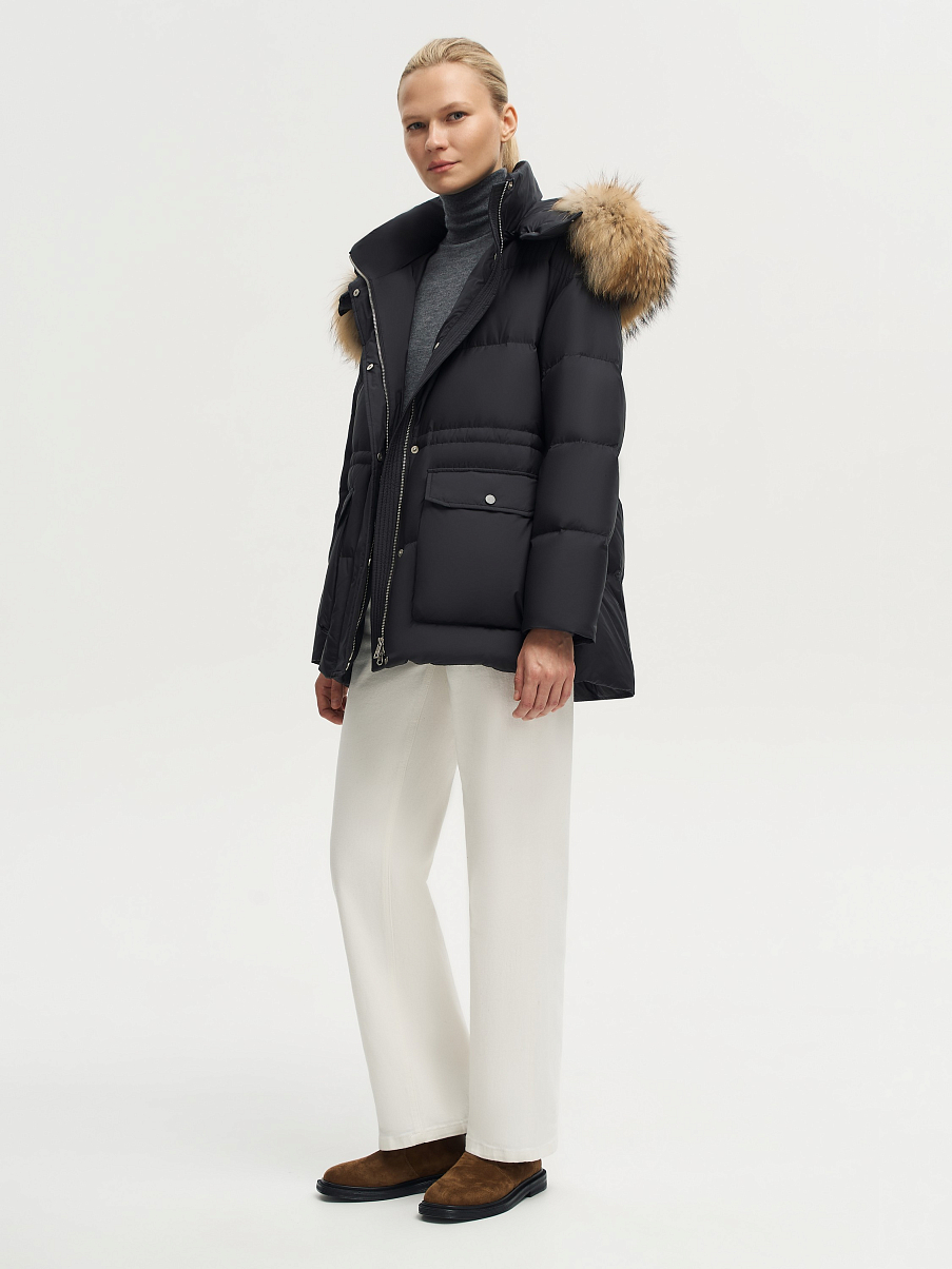 Пуховик-парка с мехом