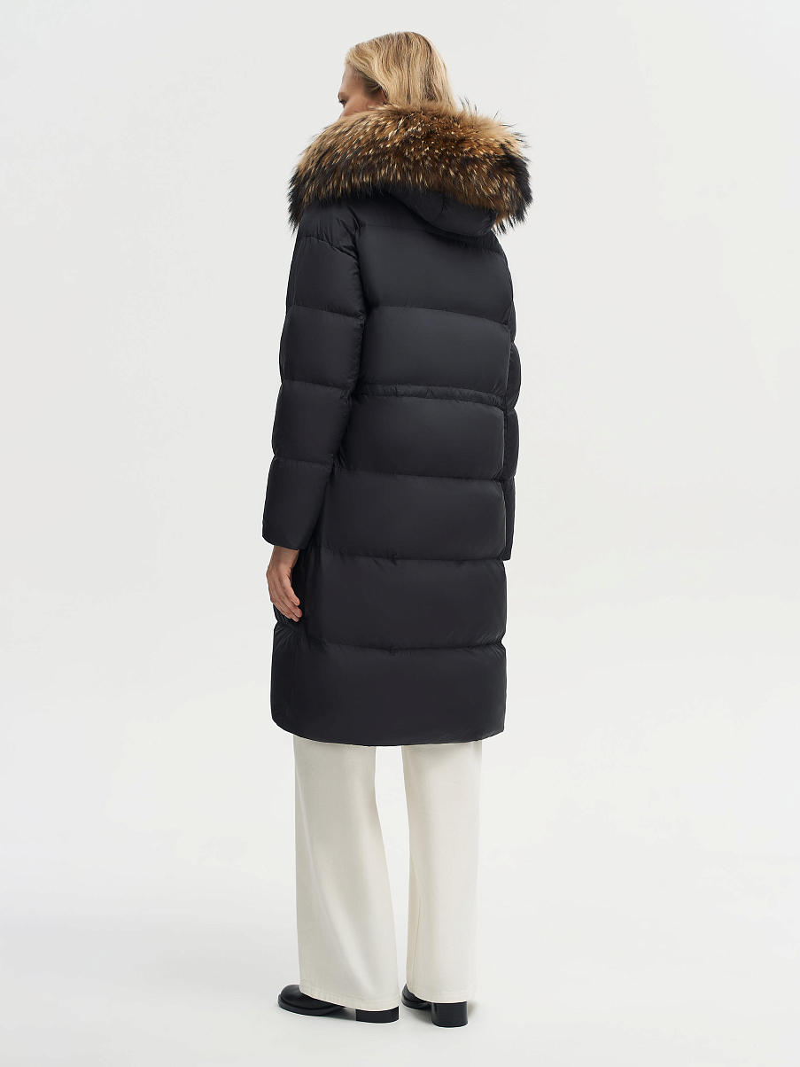 Пуховик удлиненный утепленный