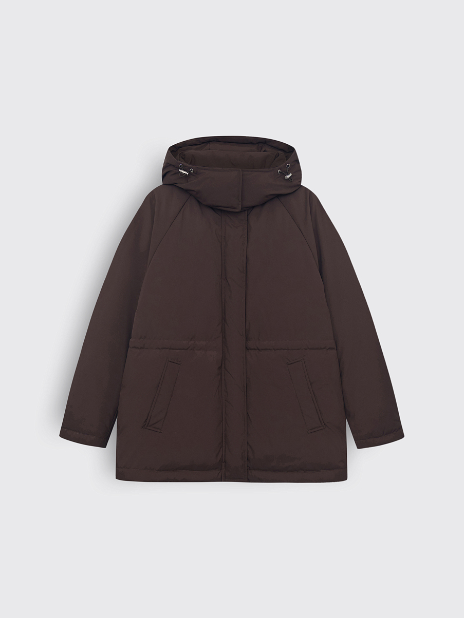 Пуховик с кулиской