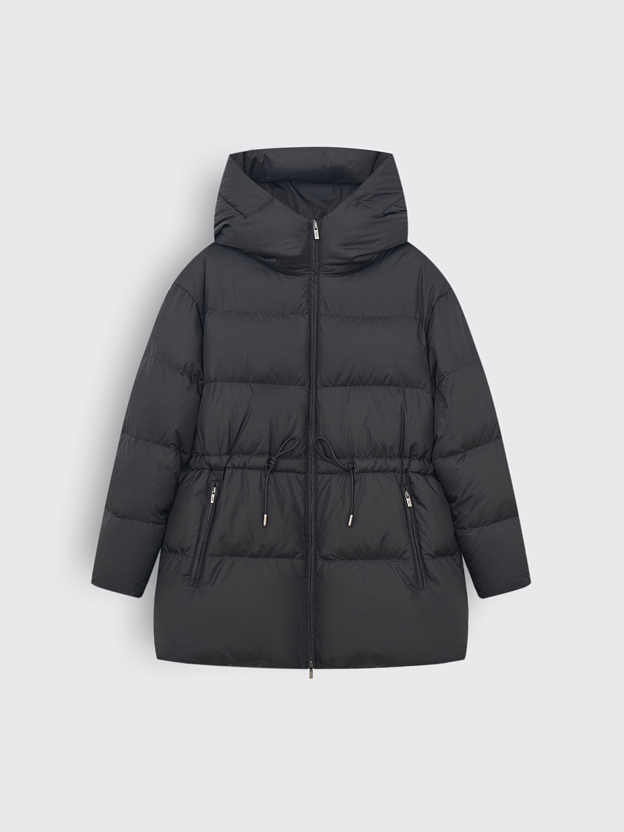 Пуховик удлиненный приталенный