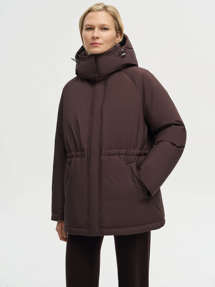 Пуховик с кулиской