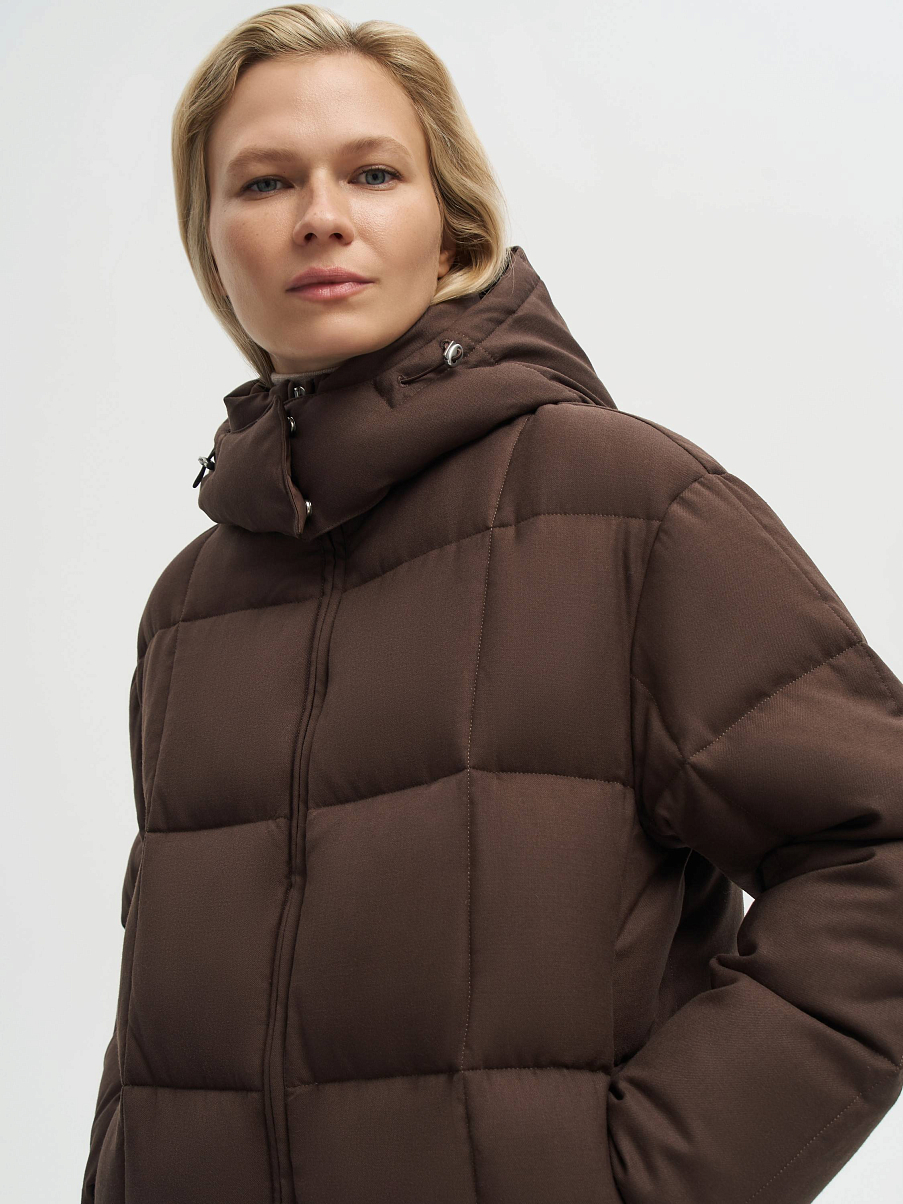 Пуховик из шерсти