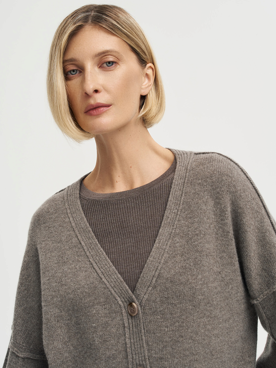 Кардиган из шерсти с кашемиром