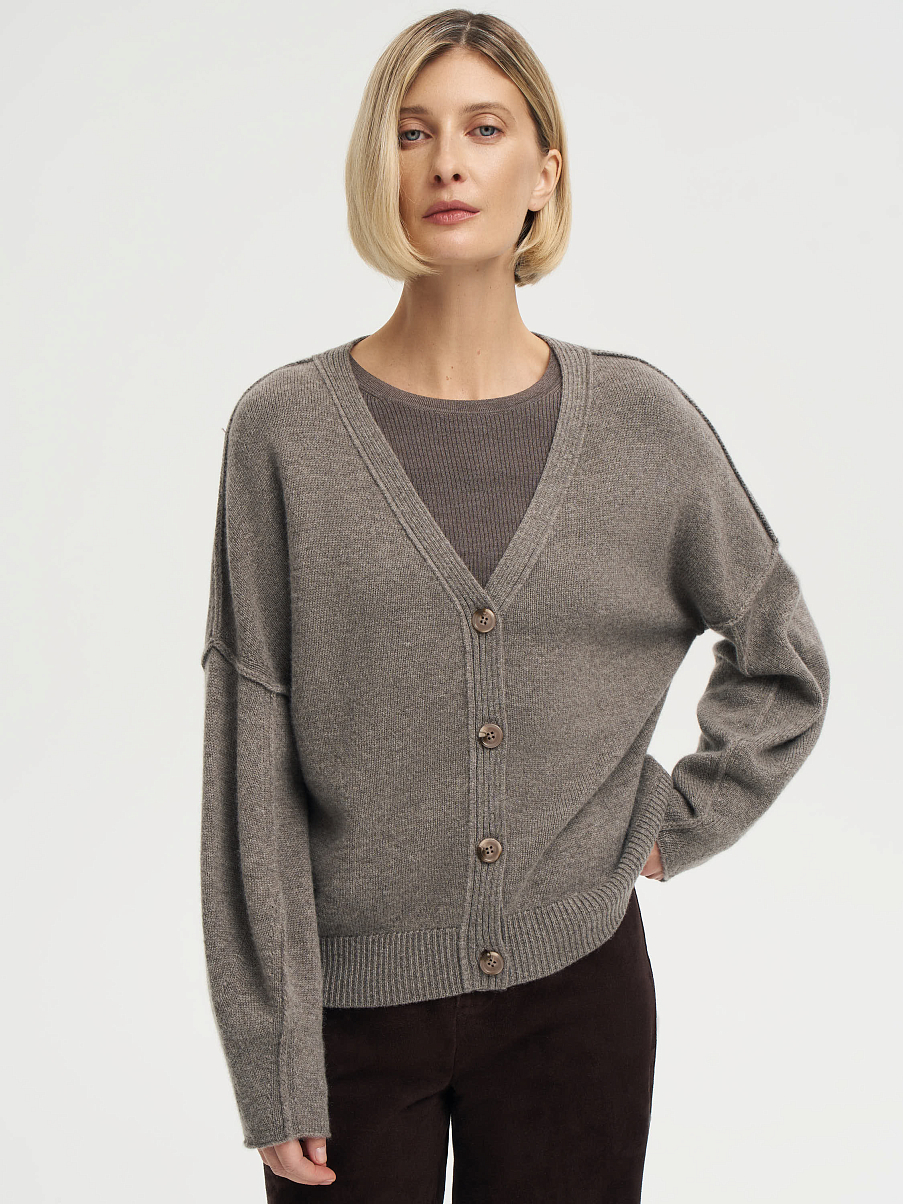 Кардиган из шерсти с кашемиром