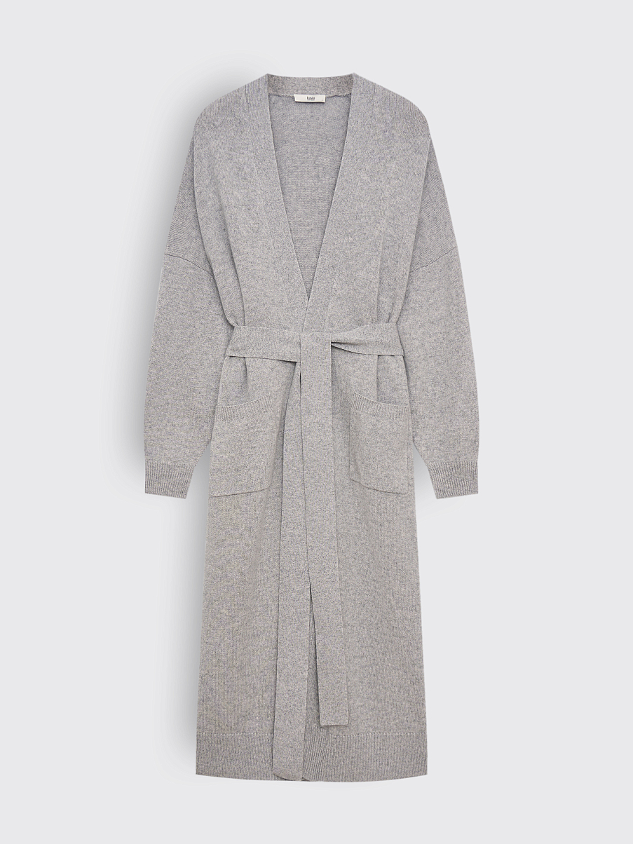 Кардиган удлиненный из шерсти с кашемиром