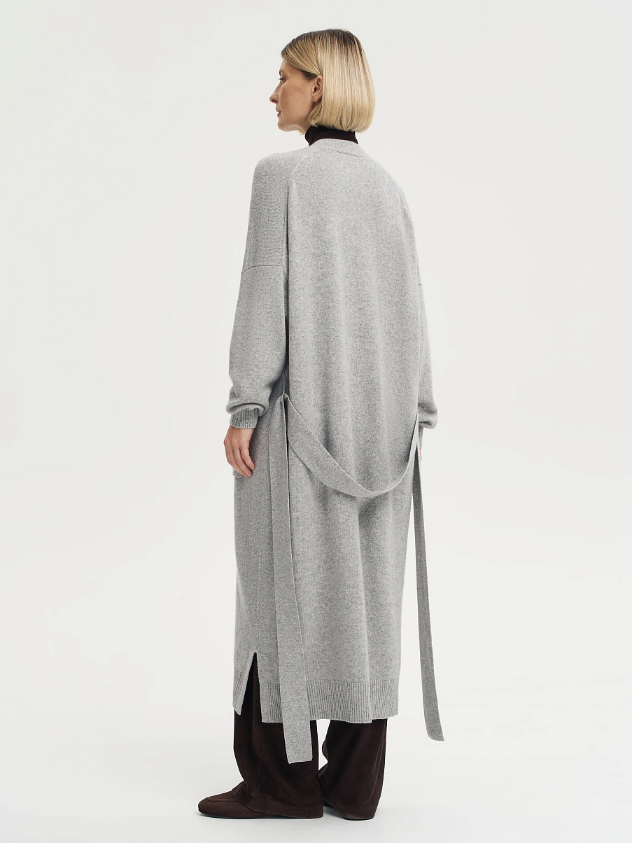 Кардиган удлиненный из шерсти с кашемиром