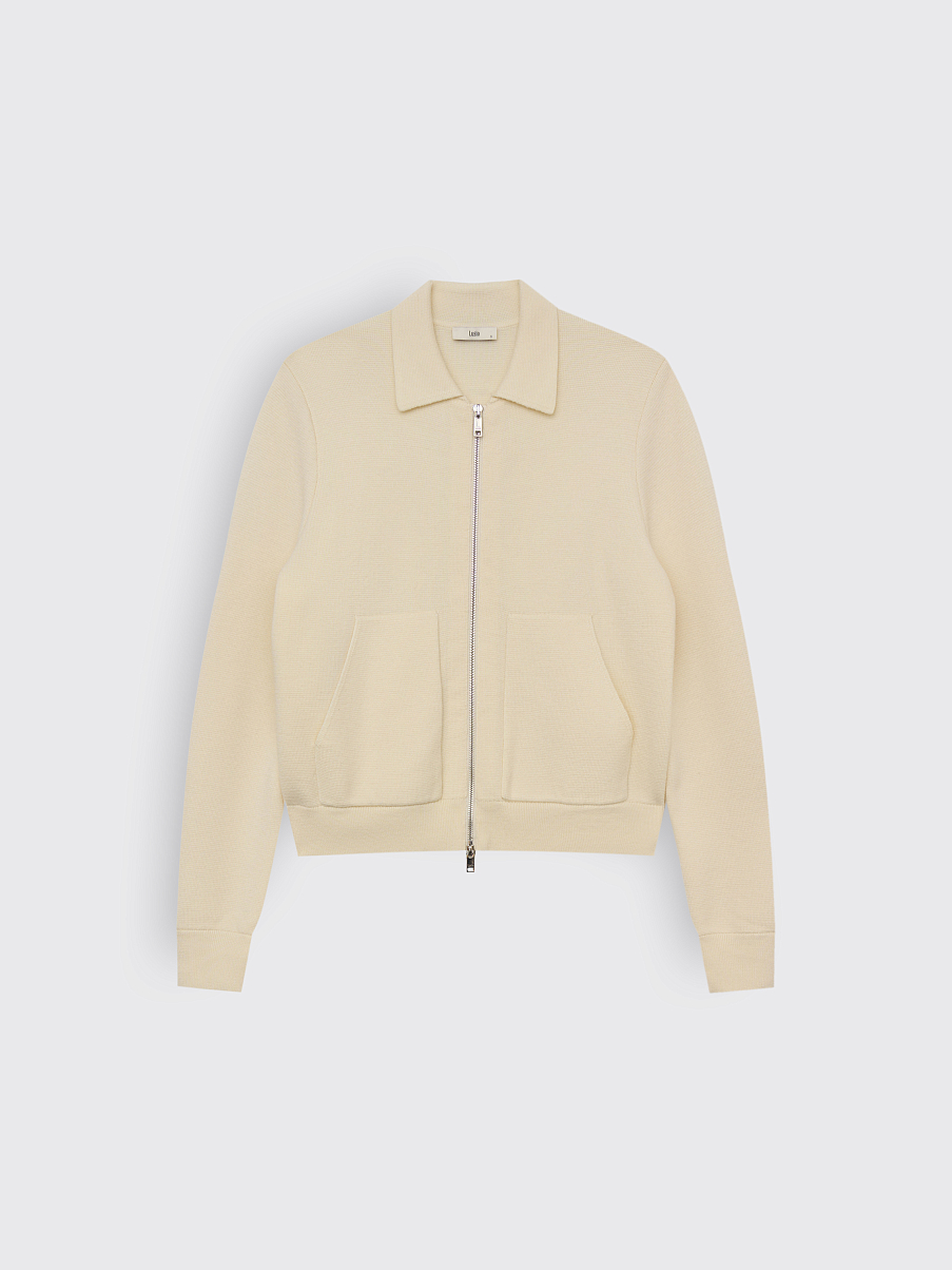 Кардиган с воротником из мериноса