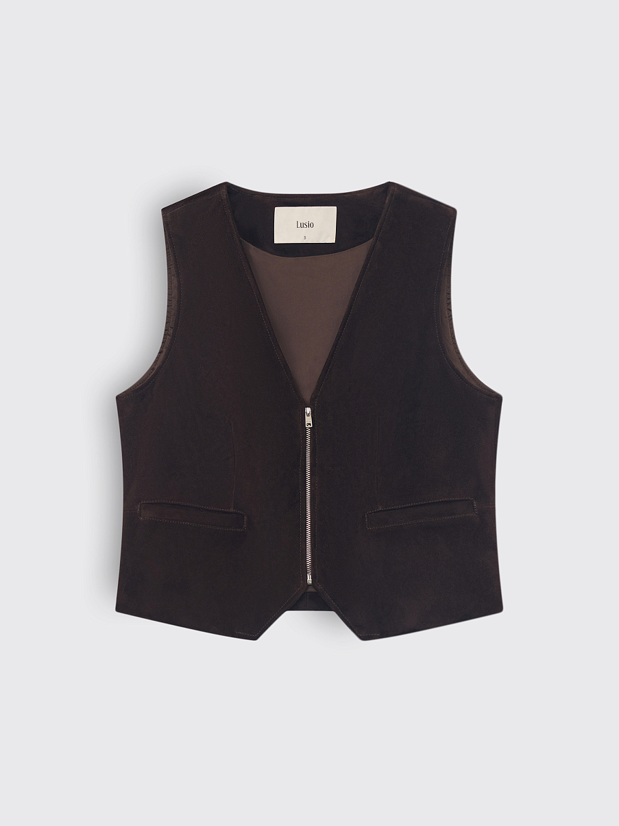 Жилетка из замши