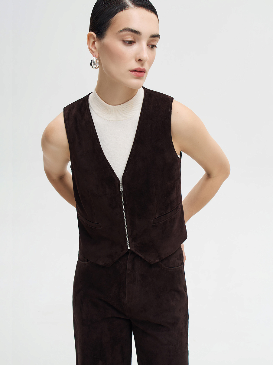 Жилетка из замши