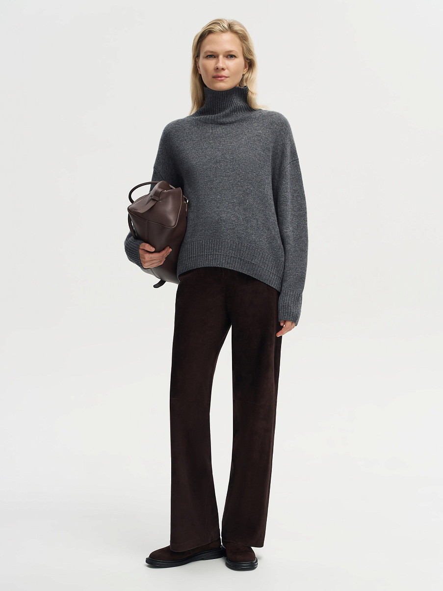 Джемпер с горлом из шерсти с кашемиром