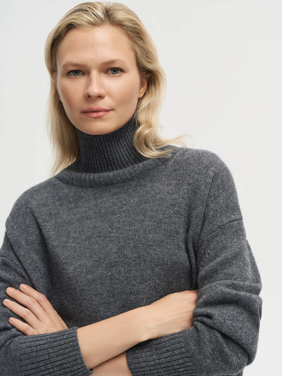 Джемпер с горлом из шерсти с кашемиром