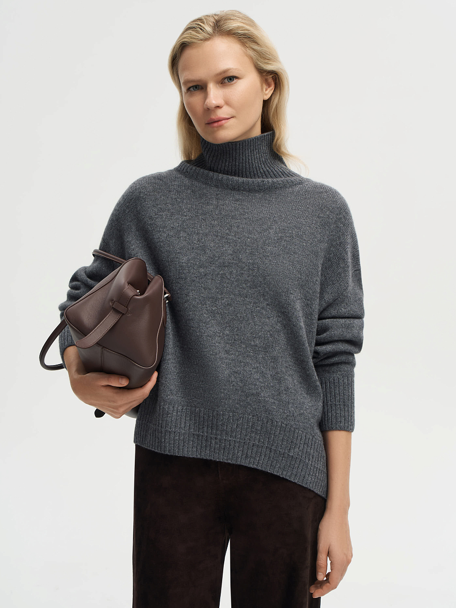 Джемпер с горлом из шерсти с кашемиром