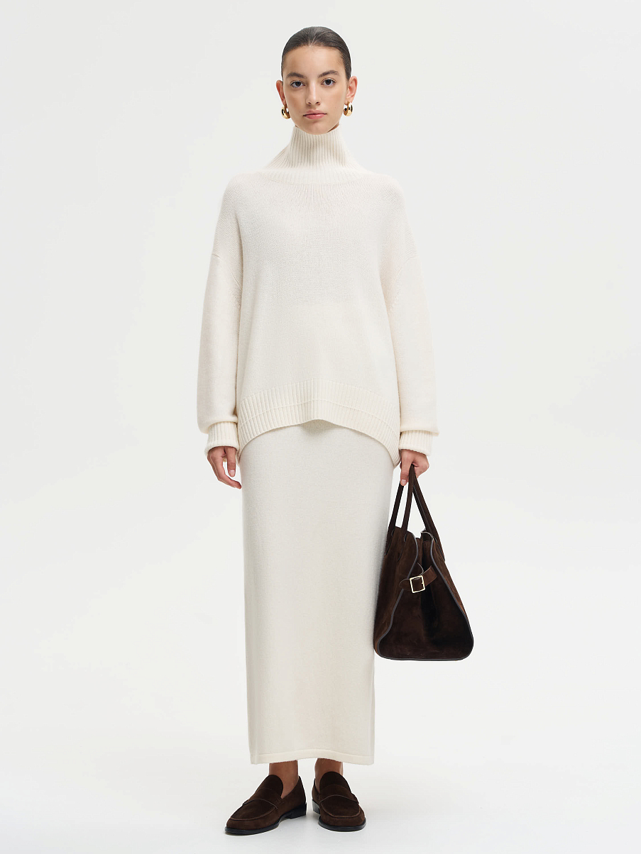 Джемпер с горлом из шерсти с кашемиром