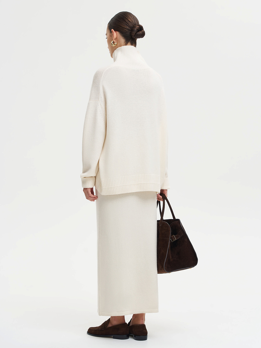 Джемпер с горлом из шерсти с кашемиром