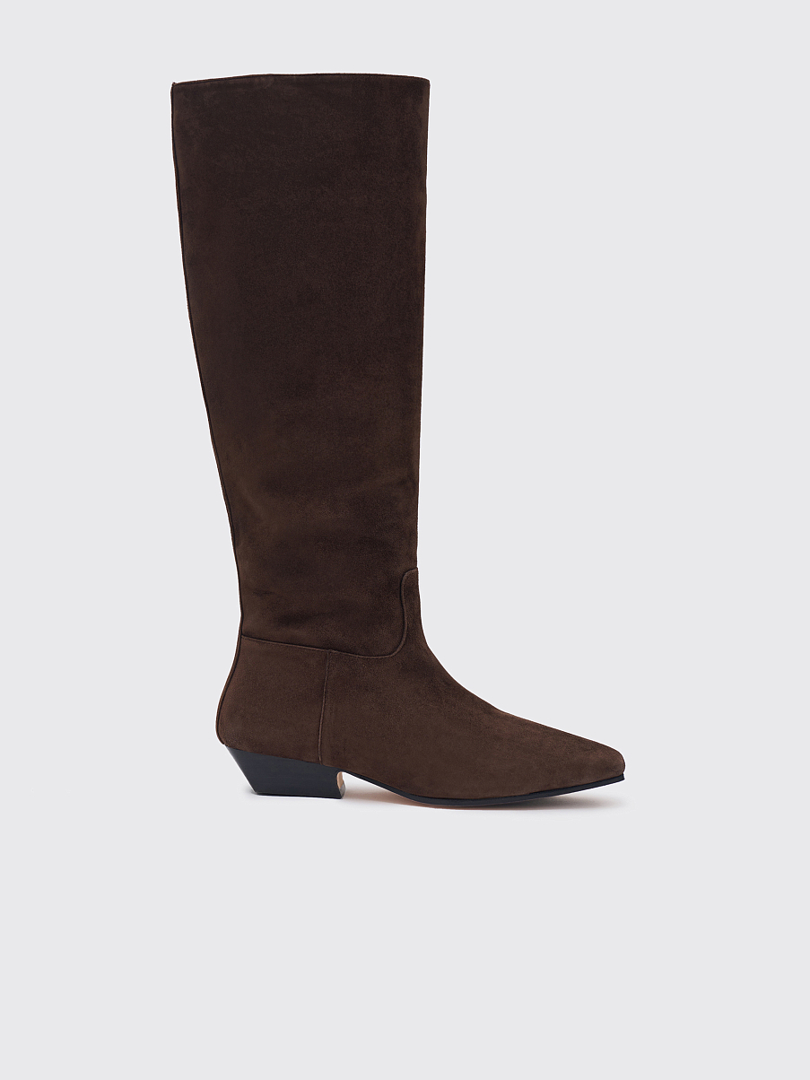 Сапоги из замши