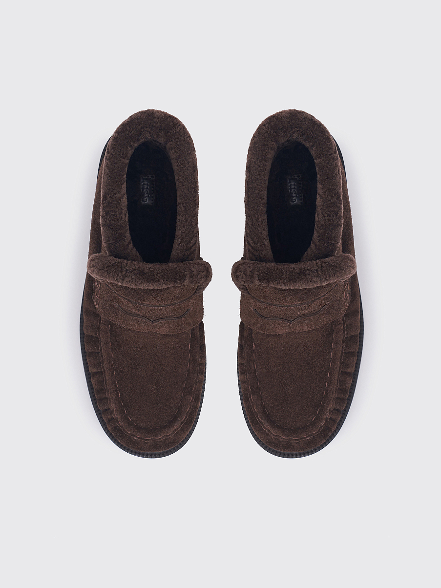 Лоферы с мехом