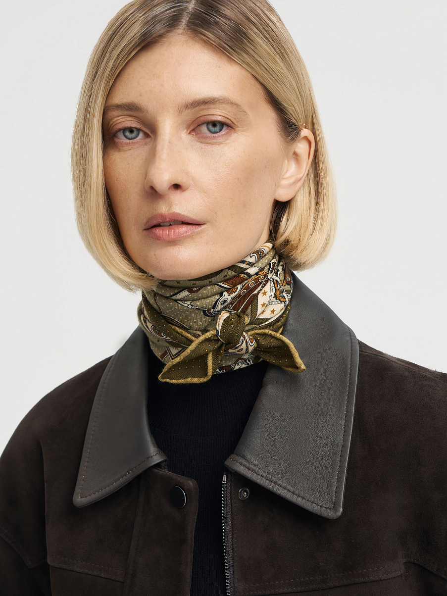 Платок из мериноса с шелком