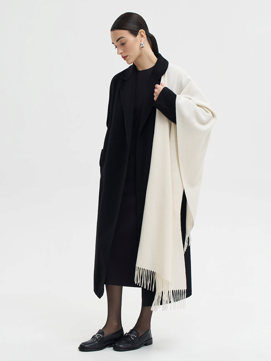 Шарф из кашемира с бахромой