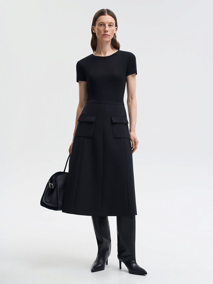 Юбка миди с карманами