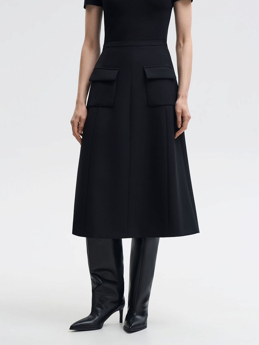 Юбка миди с карманами