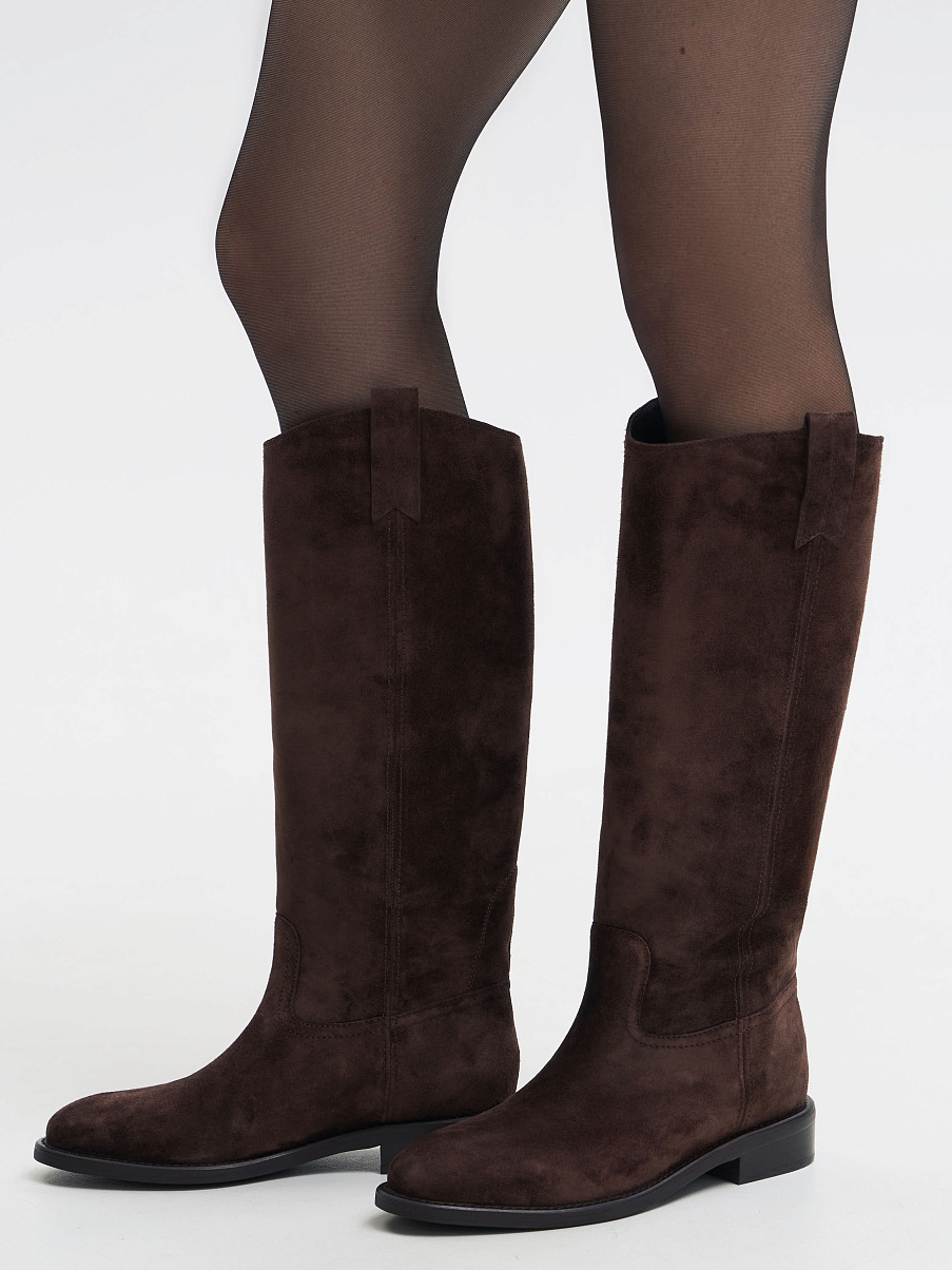 Сапоги из замши