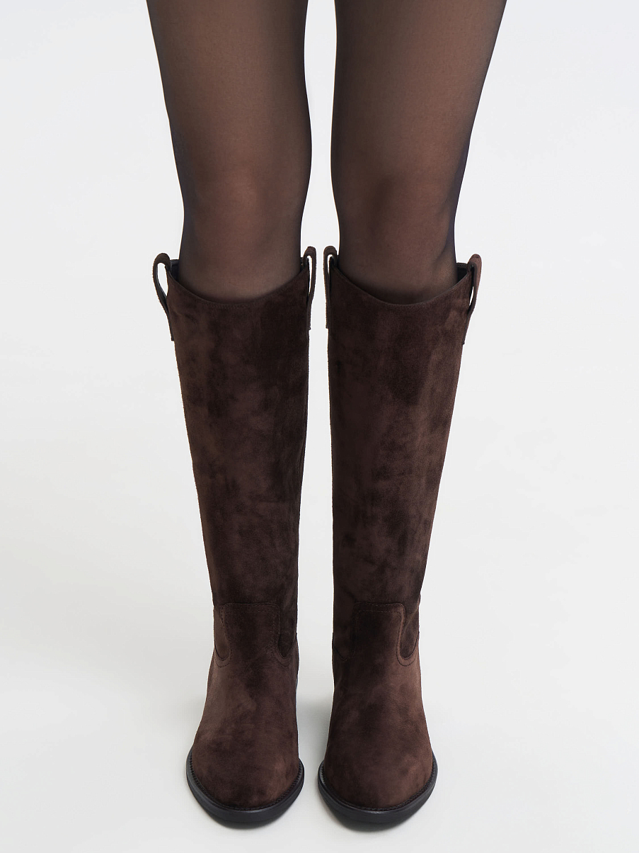 Сапоги из замши