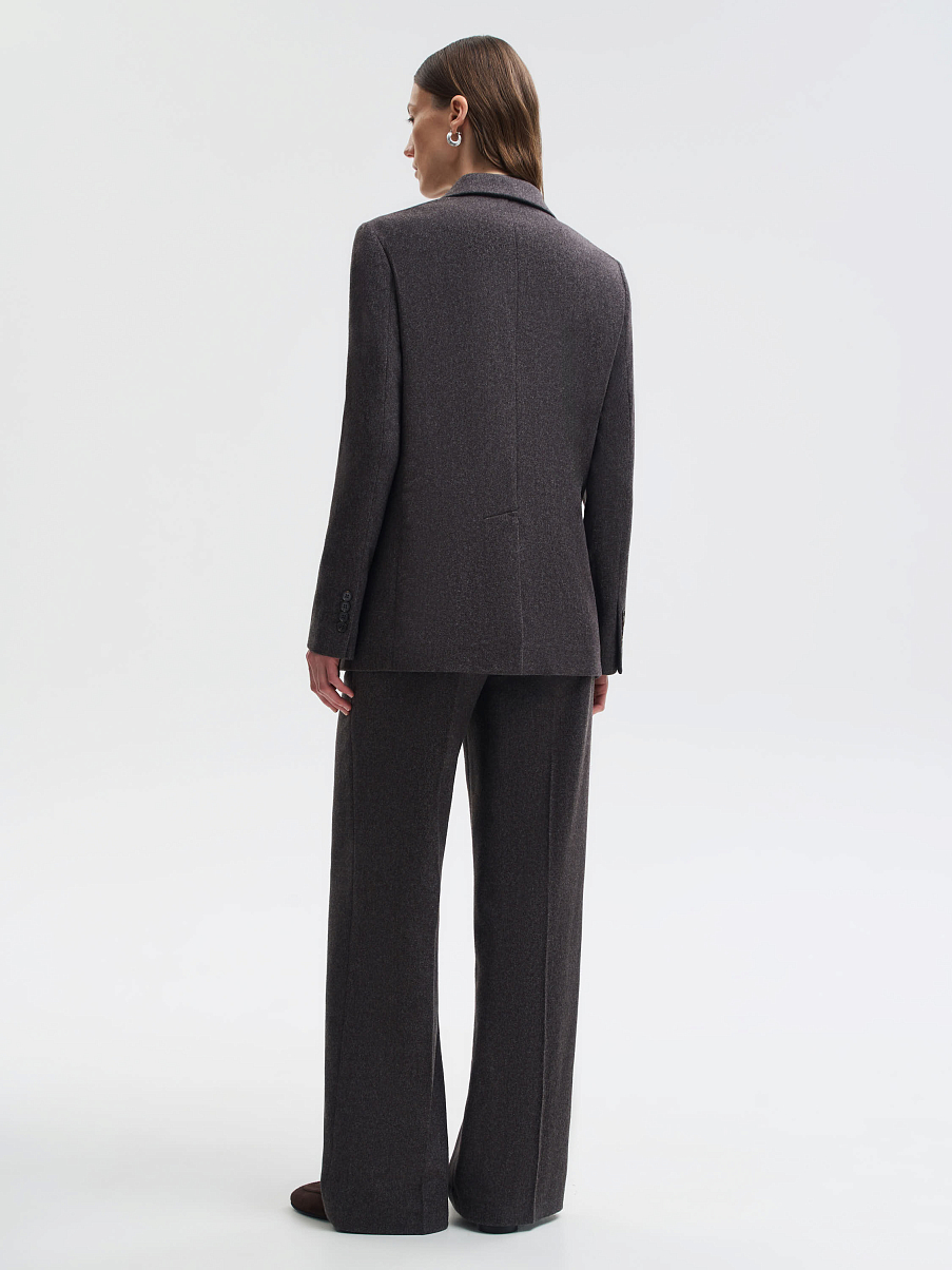 Брюки из шерсти с шелком