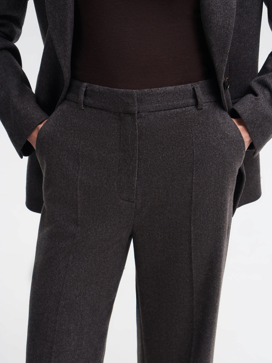 Брюки из шерсти с шелком