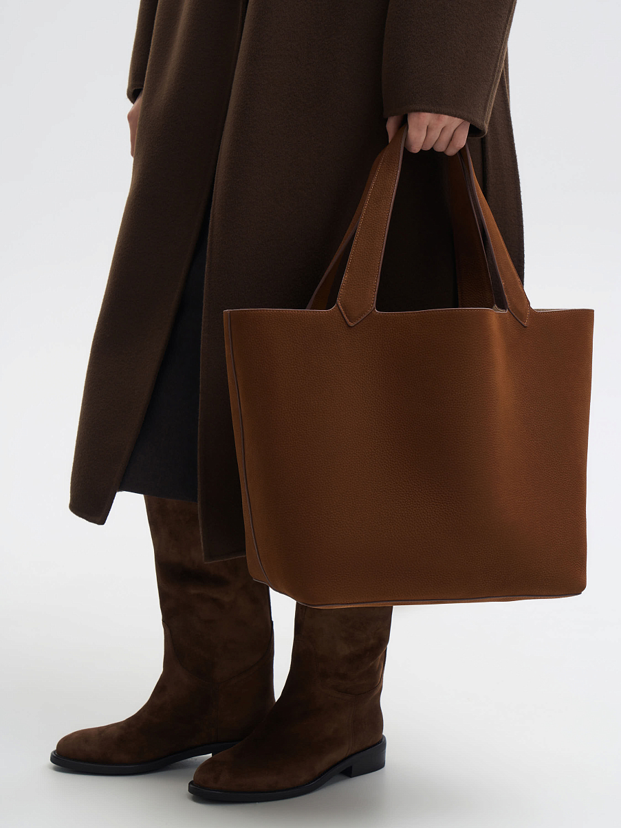 Сумка-шоппер из нубука