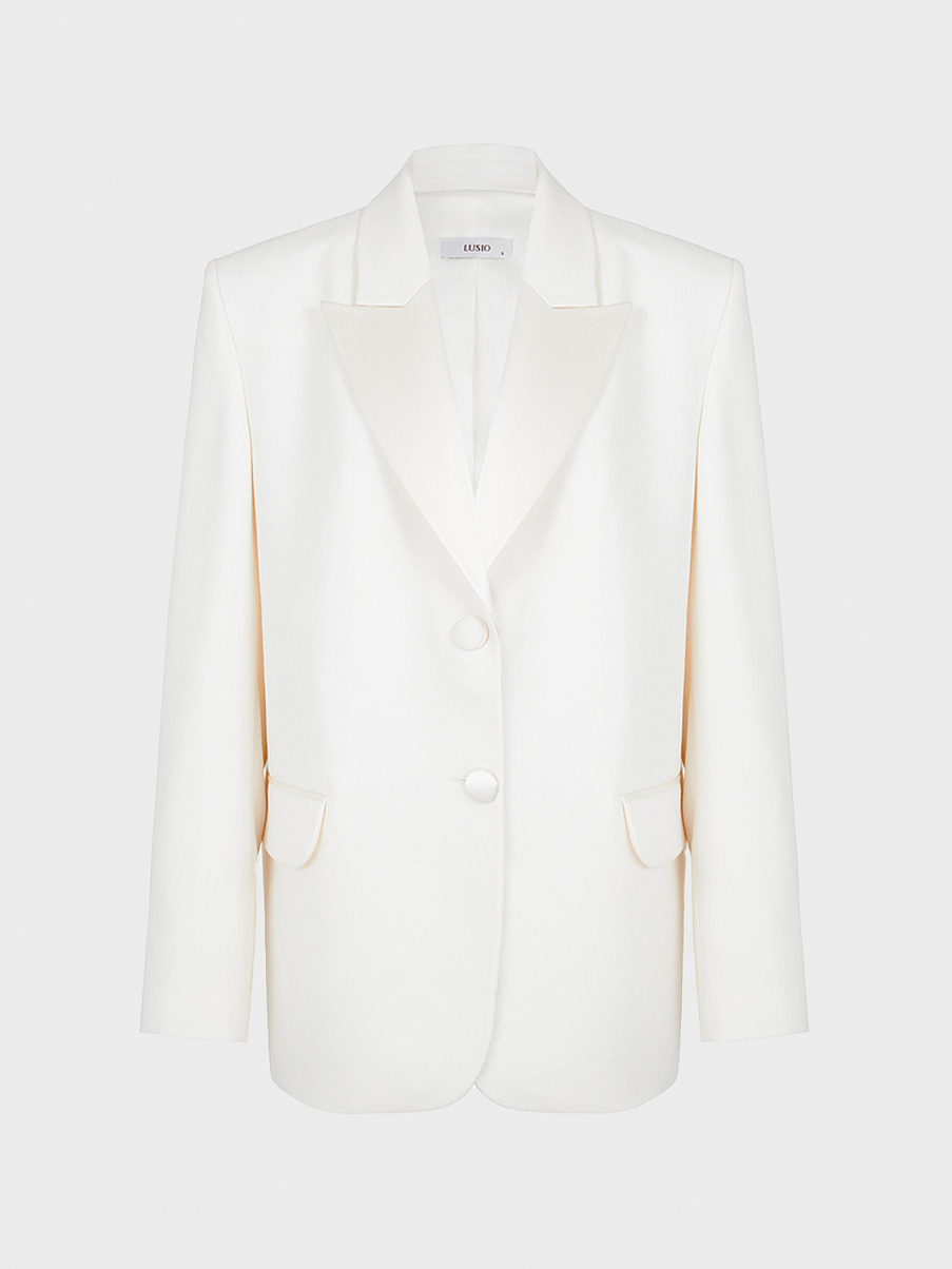 Однобортный жакет из шерсти