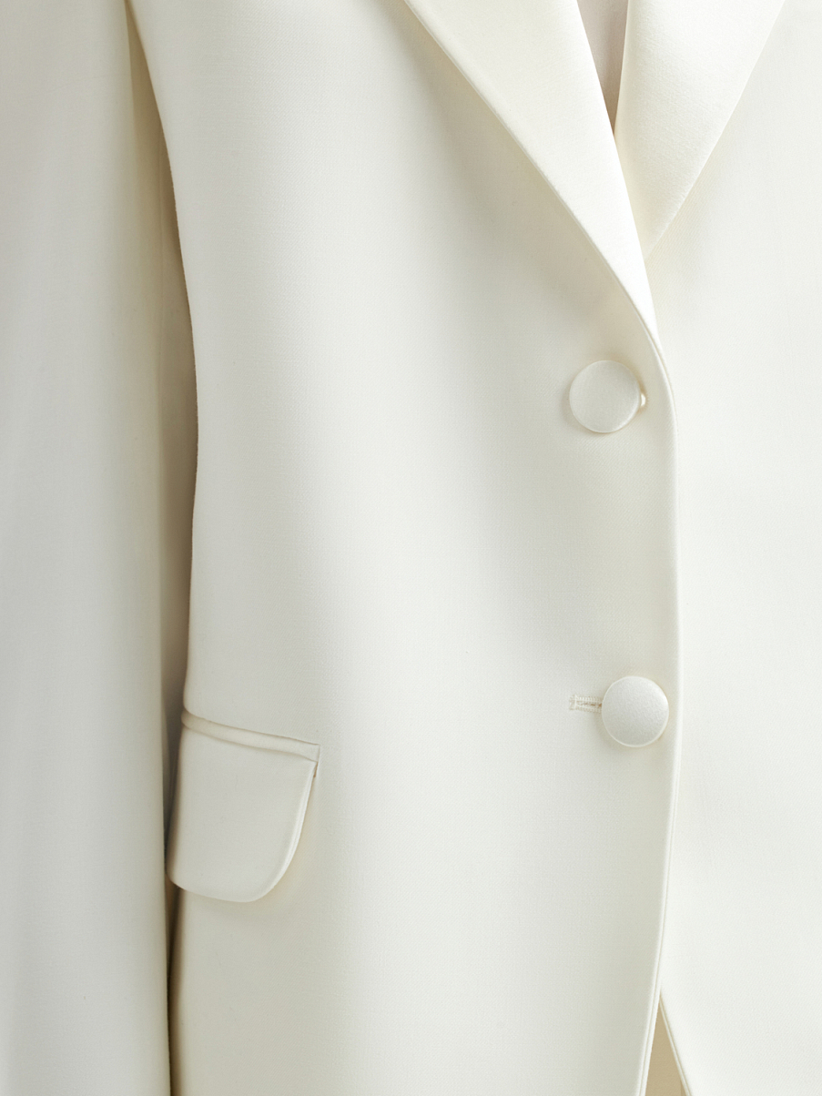 Однобортный жакет из шерсти