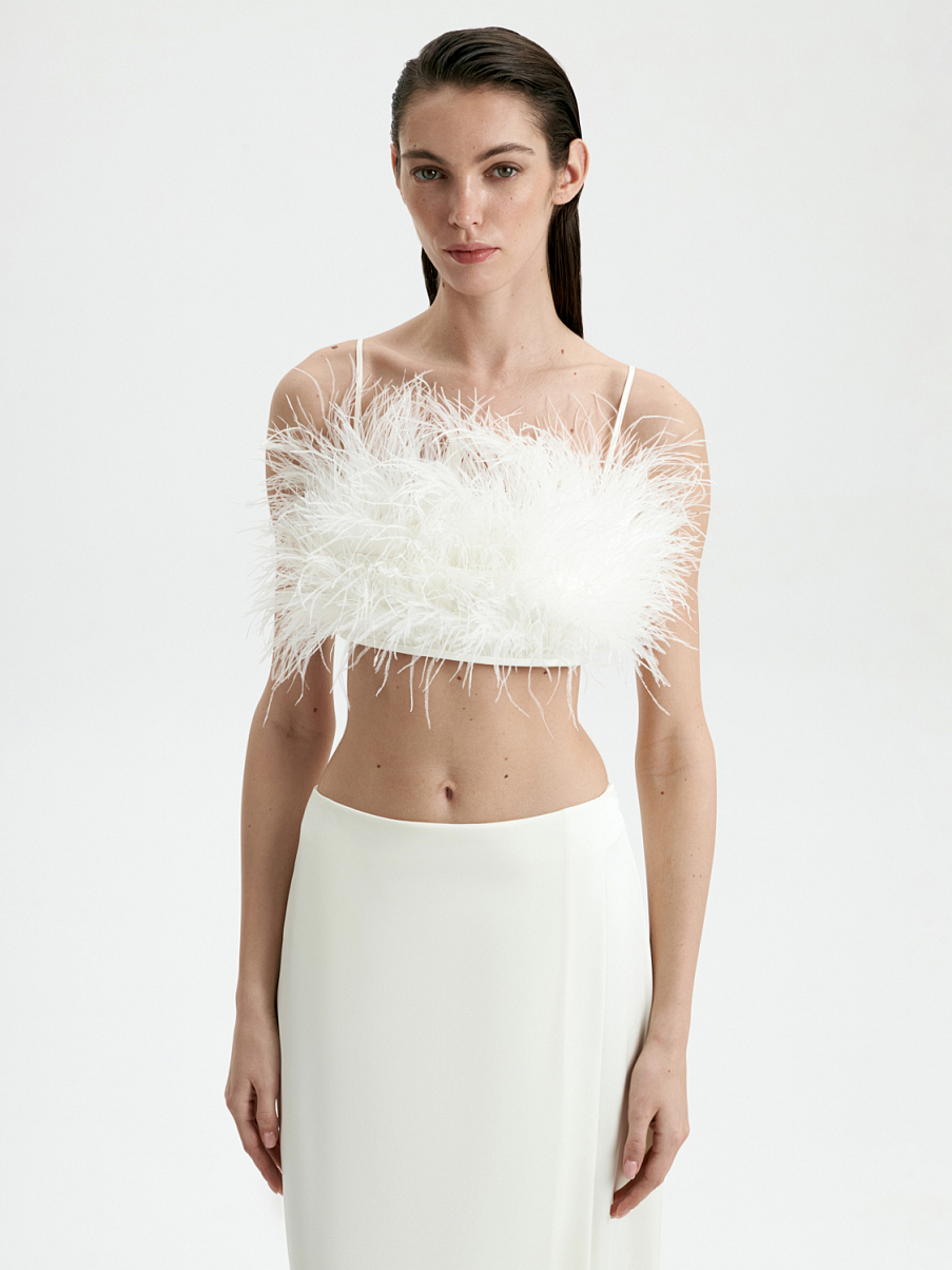 Топ с перьями
