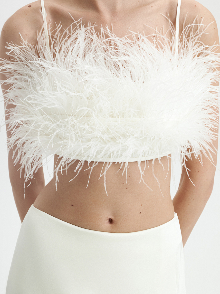 Топ с перьями