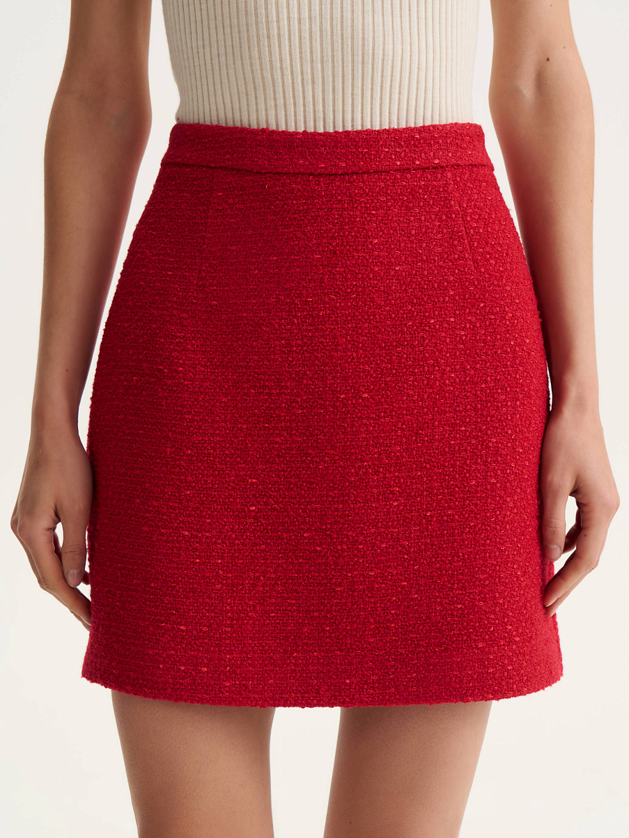 Юбка мини с шерстью