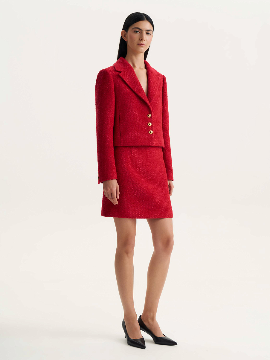 Юбка мини с шерстью