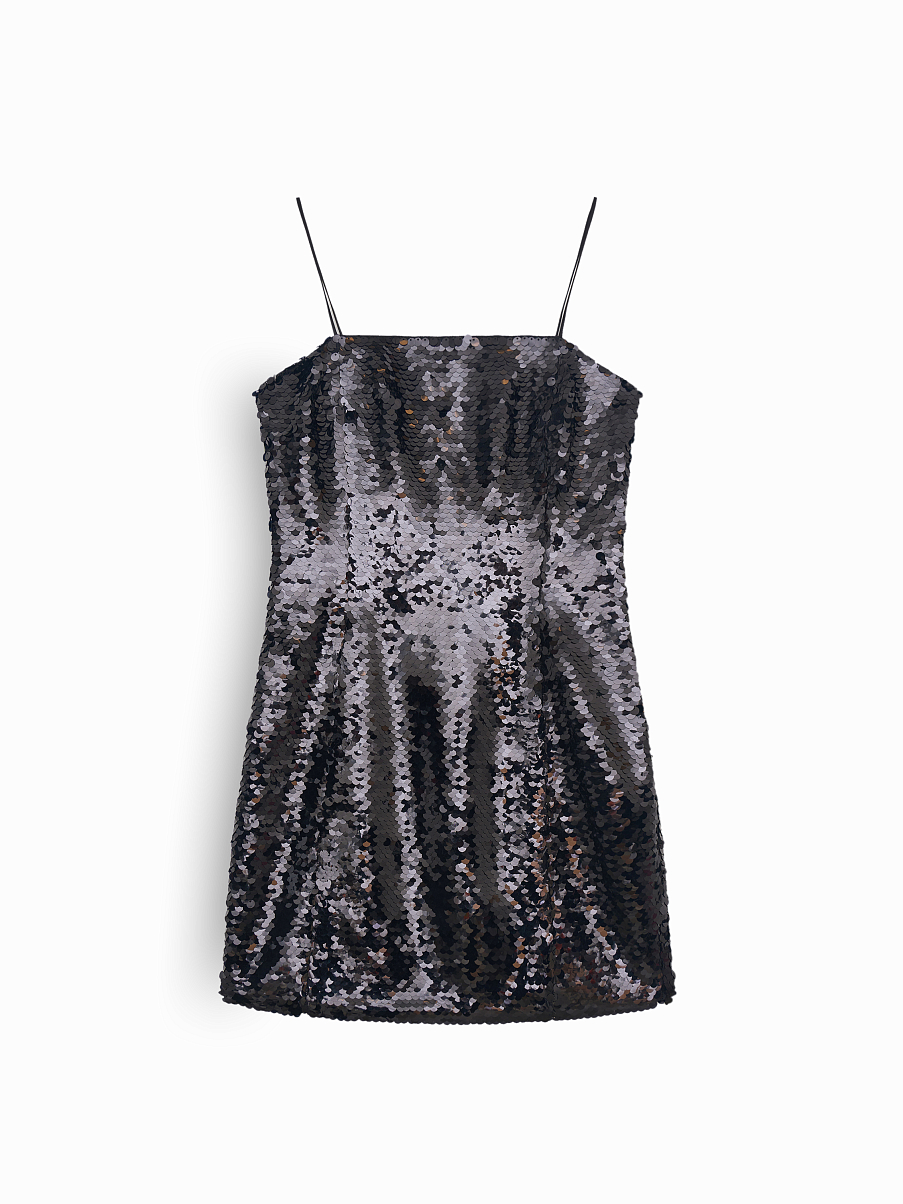 Платье мини с пайетками