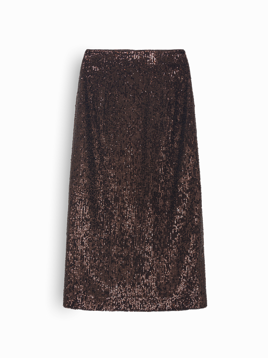 Юбка миди с пайетками