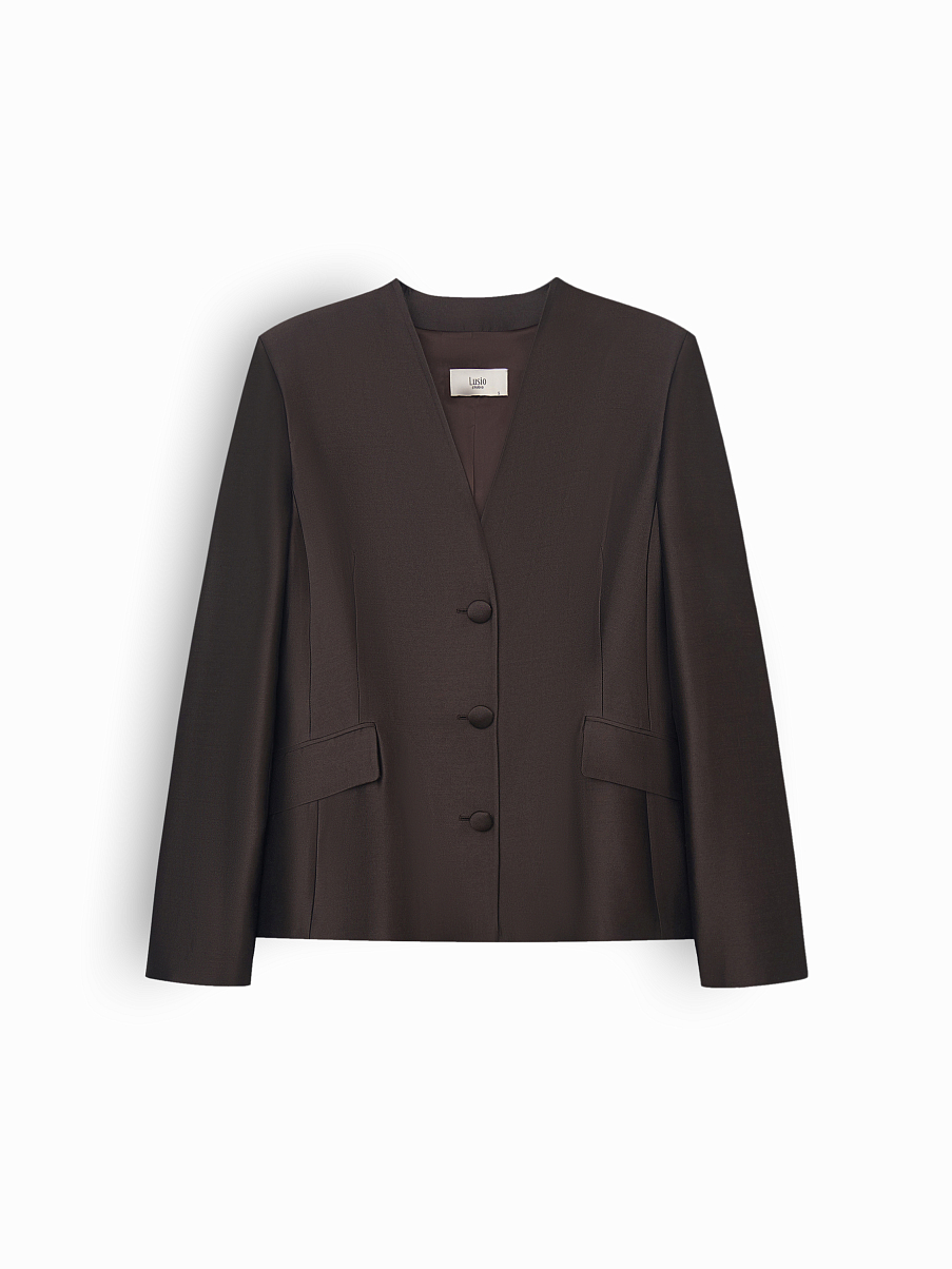 Жакет из шерсти с шелком