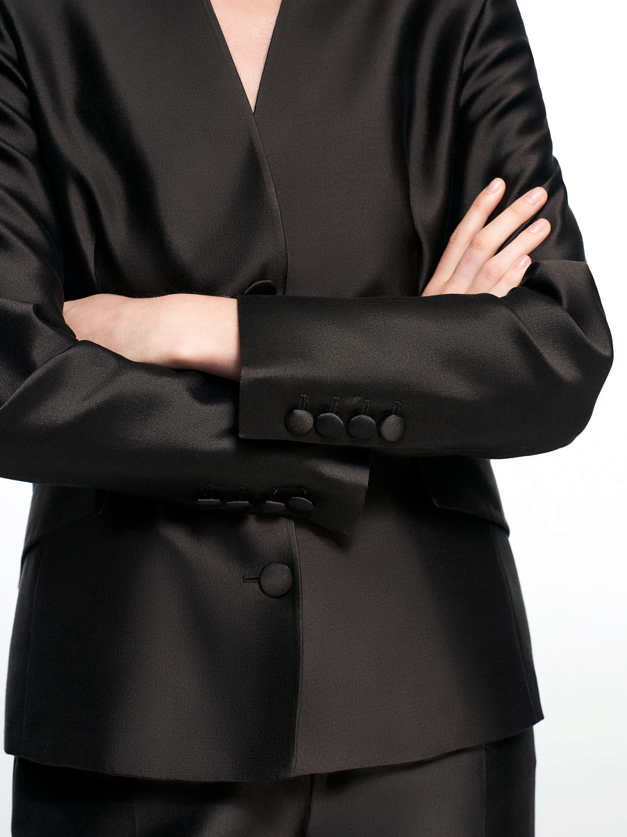 Жакет из шерсти с шелком