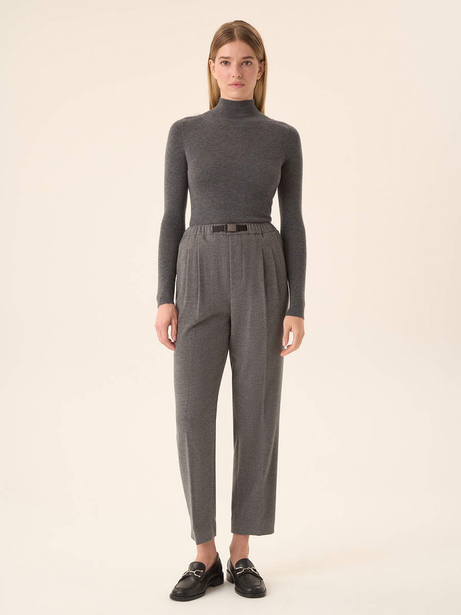 Брюки из шелка и шерсти