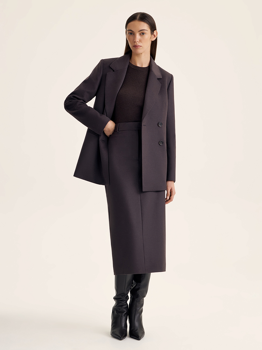 Юбка миди с шерстью