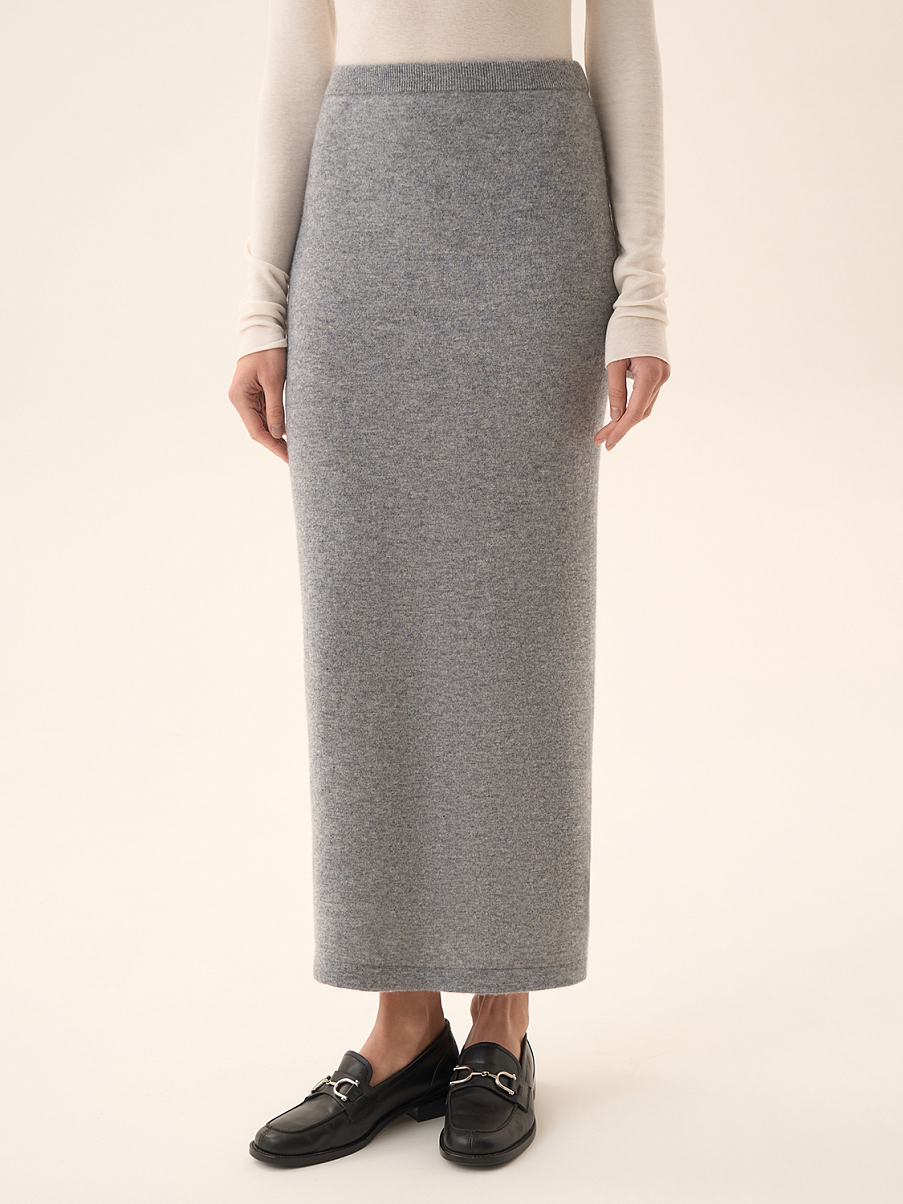 Юбка из шерсти мериноса и кашемира